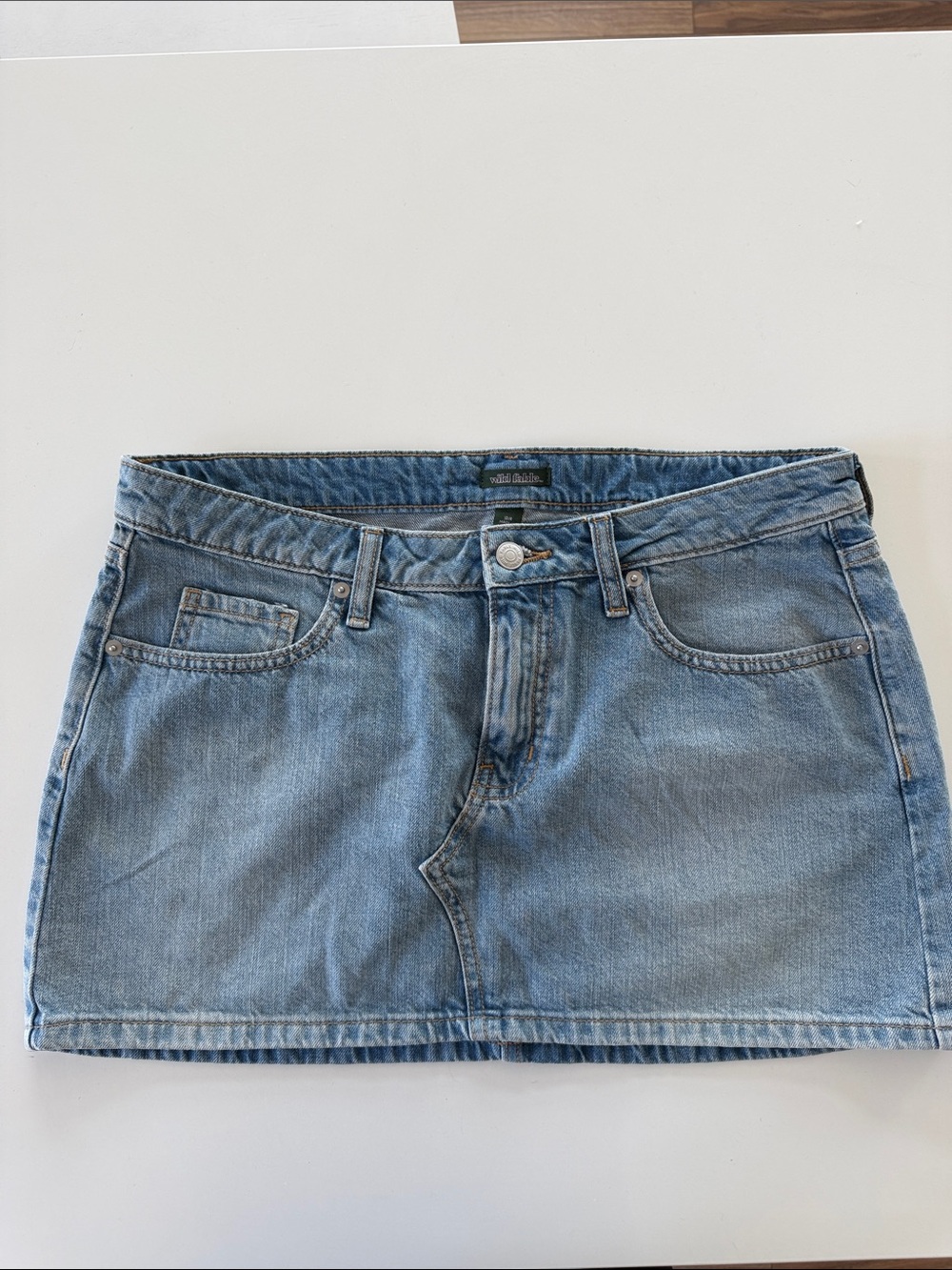Classic Light Blue Denim Mini Skirt worn once!